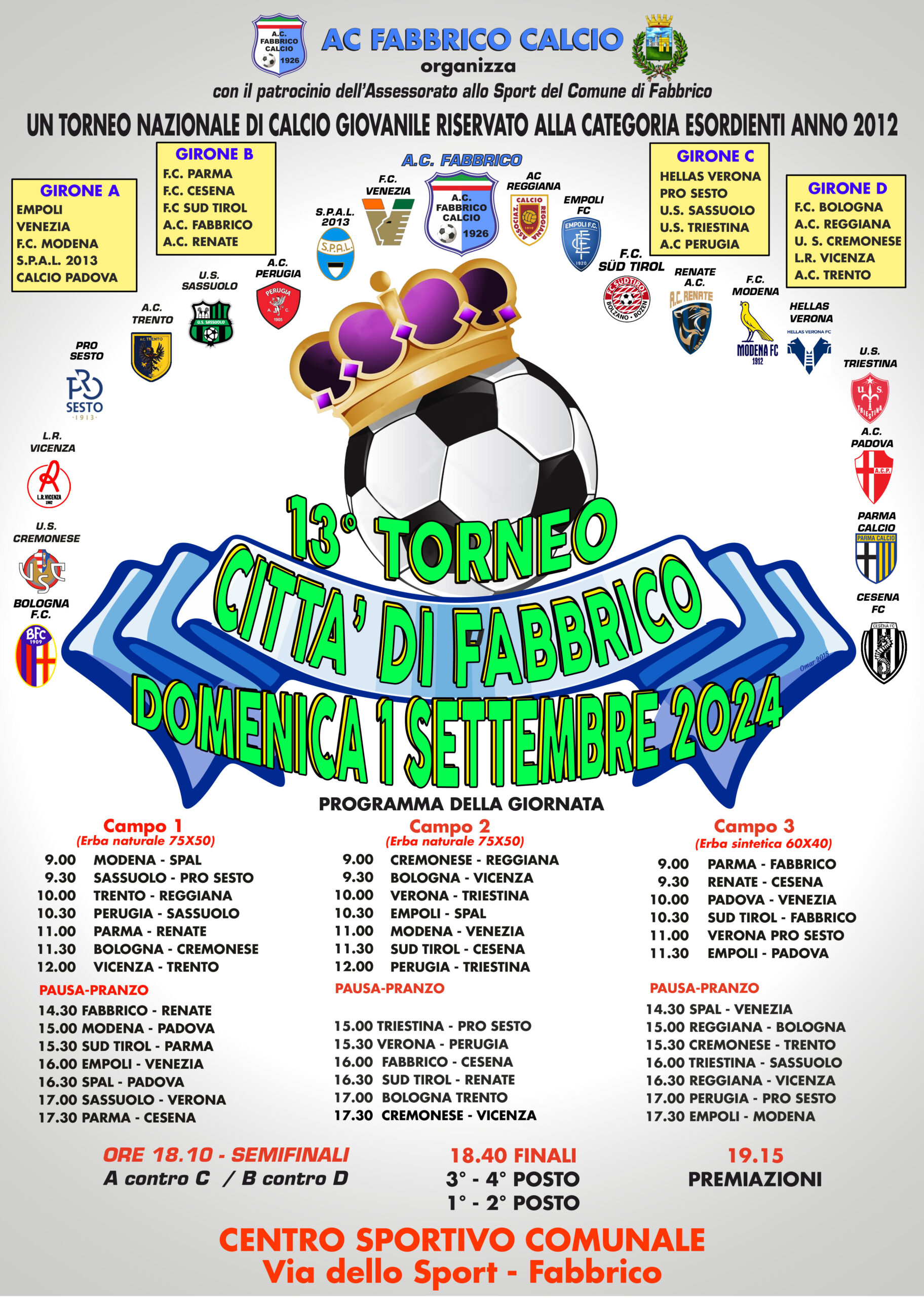 LOCANDINA TORNEO DI FABBRICO 2024